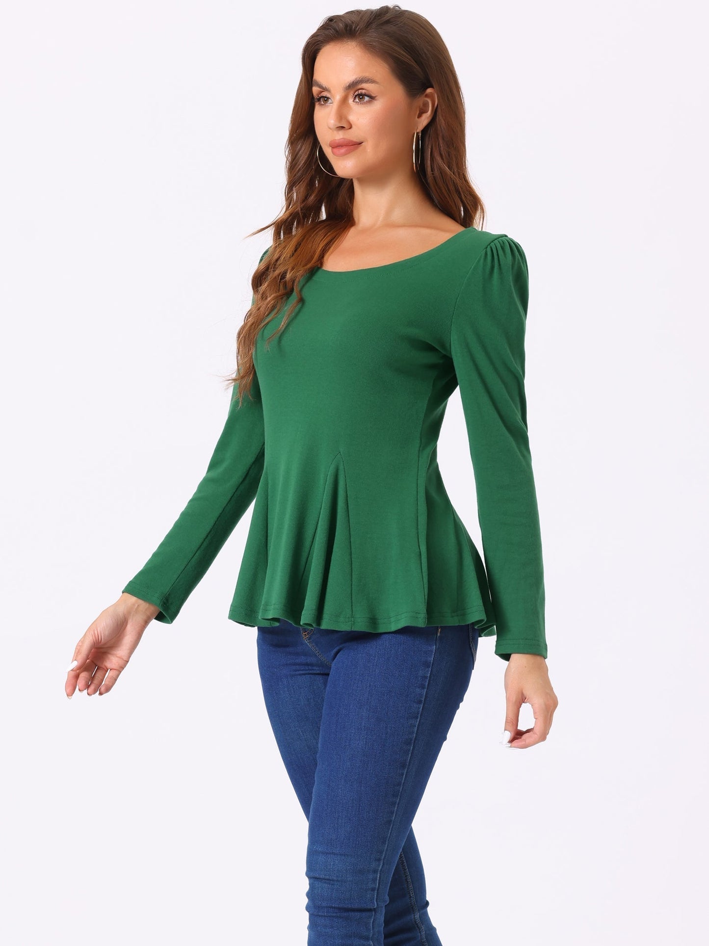 Camiseta Mujer Algodón Manga Larga Cuello Redondo