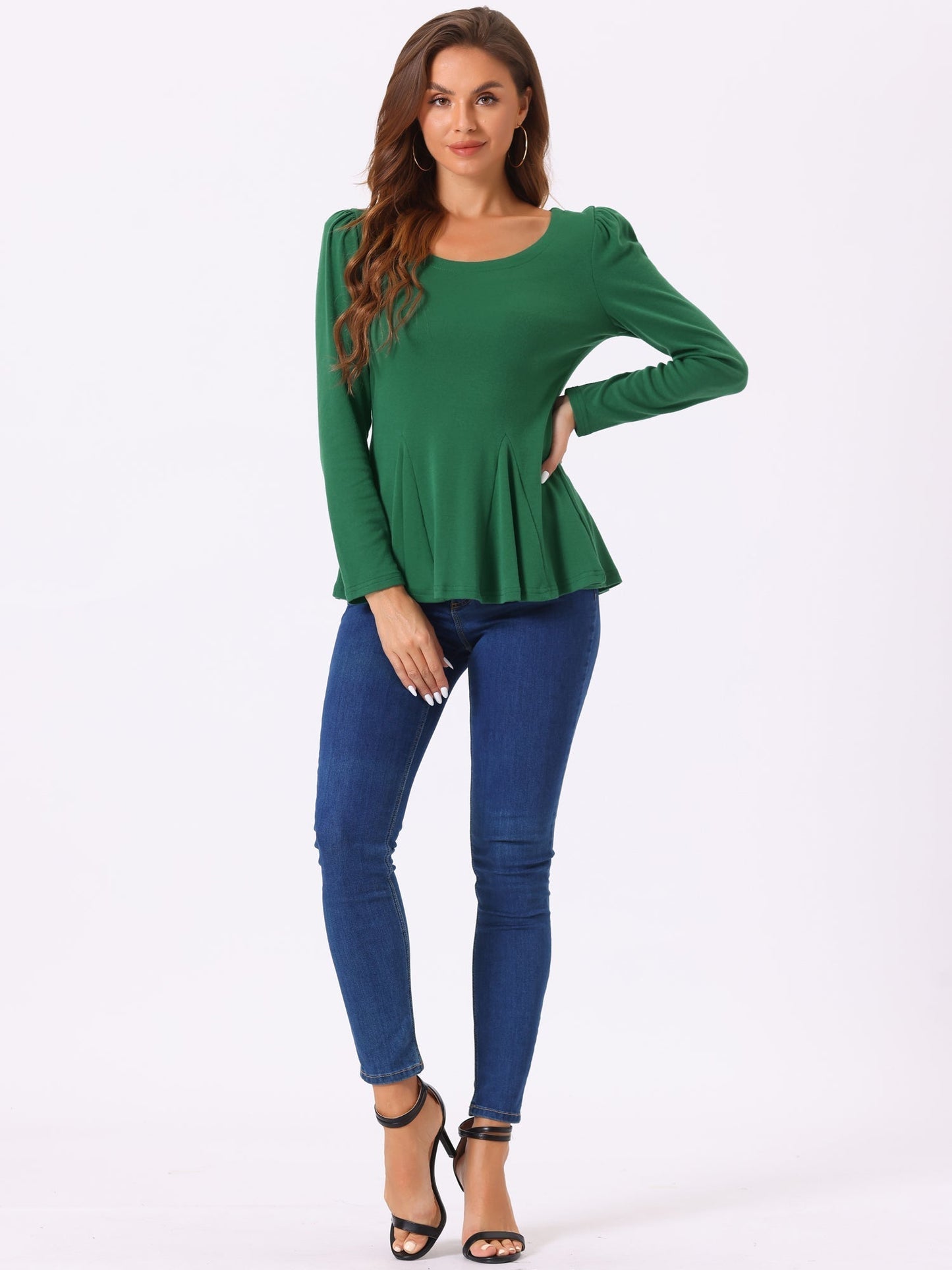 Camiseta Mujer Algodón Manga Larga Cuello Redondo