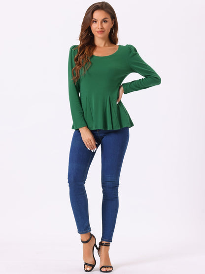 Camiseta Mujer Algodón Manga Larga Cuello Redondo