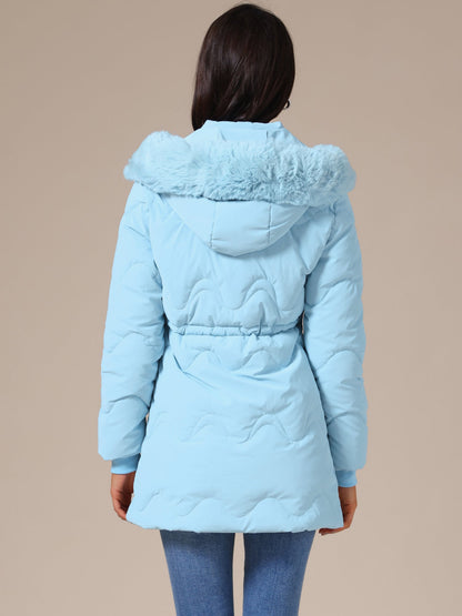 Abrigo Acolchado Mujer Invierno con Capucha