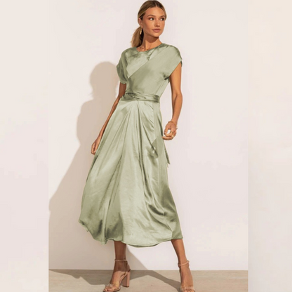 Vestido midi mujer de noche diseño elegante