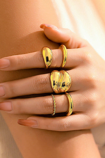 Conjunto Anillos Apilables Mujer Diseño Multipiezas