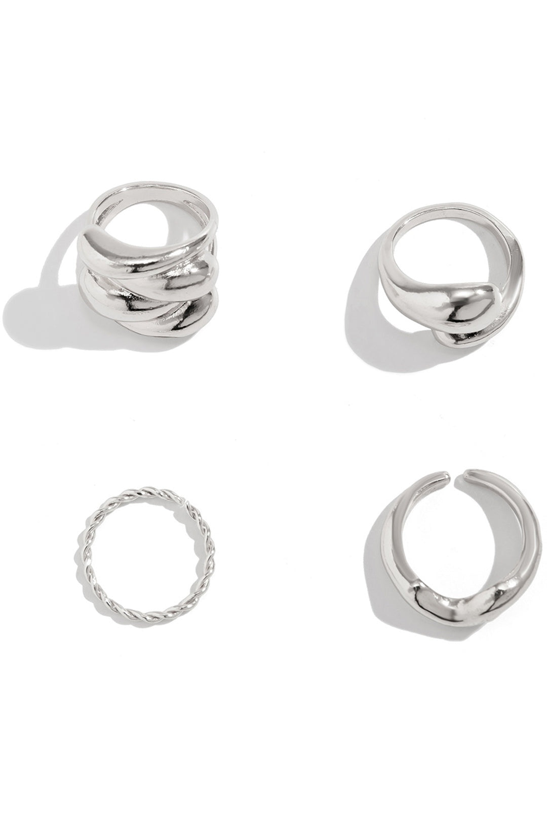 Conjunto Anillos Apilables Mujer Diseño Multipiezas