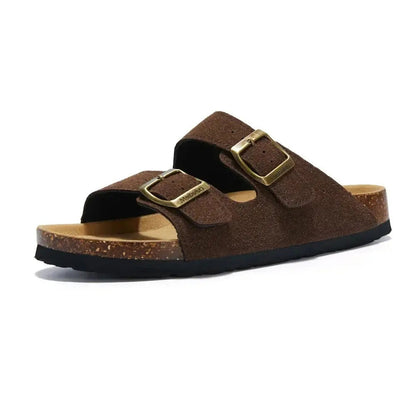 Sandalias Mujer Bio Doble Hebilla Suela Corcho