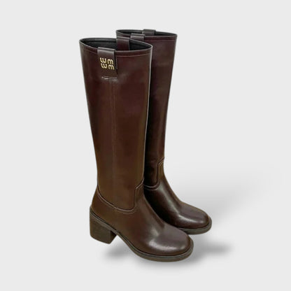 Botas Mujer Cuero Plataforma Estilo Knight