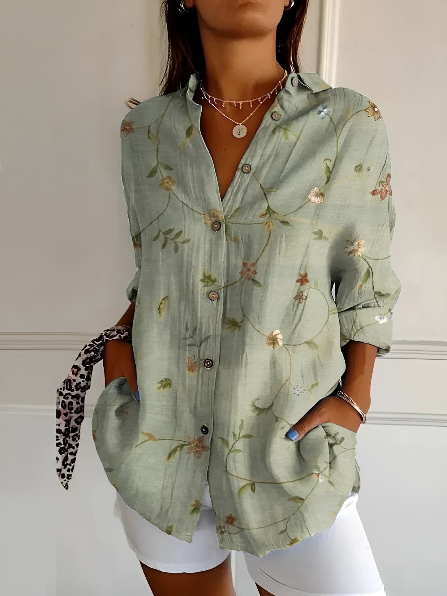 Blusa Mujer Estampado Delicado Corte Elegante - Mavetta