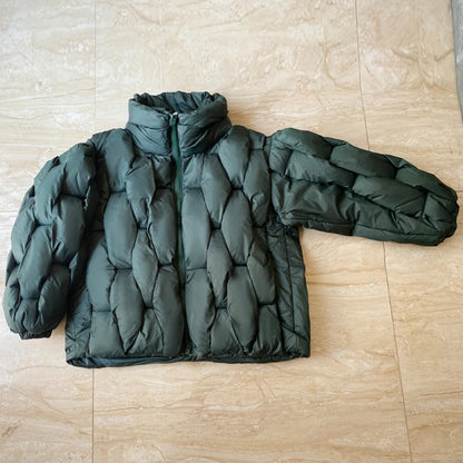 Abrigo Puffer Mujer Acolchado Oversize Cuello Alto