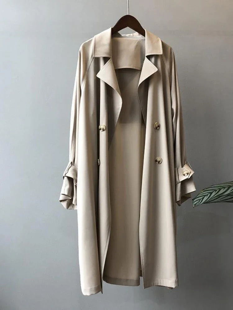 Abrigo Mujer Elegante Corte Clásico
