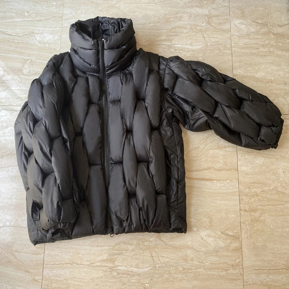 Abrigo Puffer Mujer Acolchado Oversize Cuello Alto - Mavetta