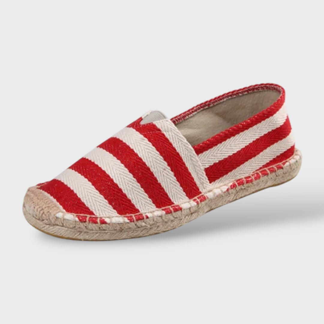 Alpargatas Mujer Lona Rayas Estilo Retro - Mavetta