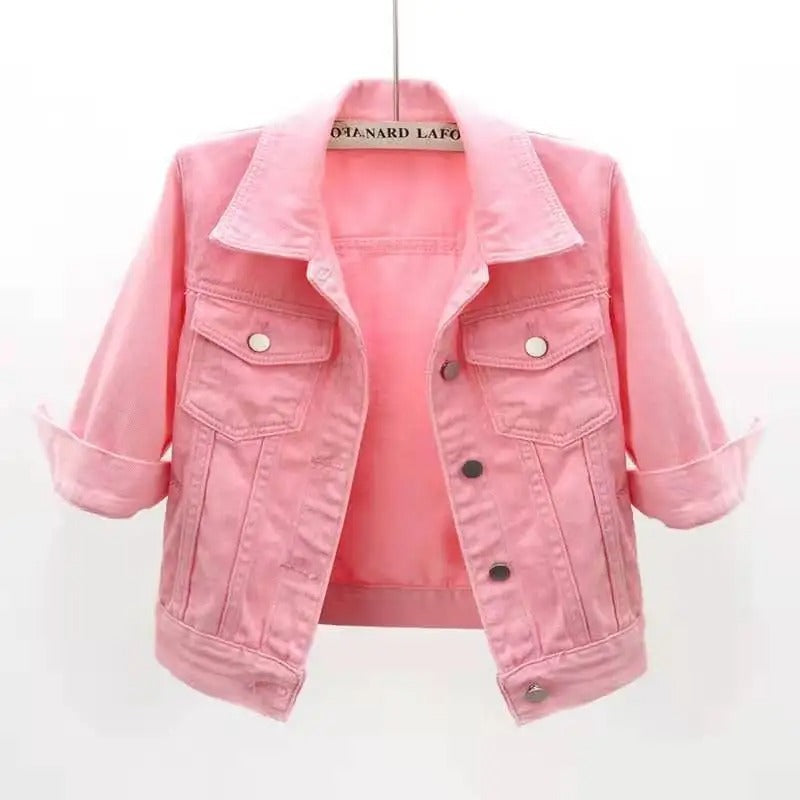 Chaqueta Mujer de Mezclilla Corte Clasico