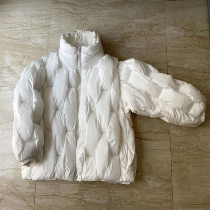 Abrigo Puffer Mujer Acolchado Oversize Cuello Alto