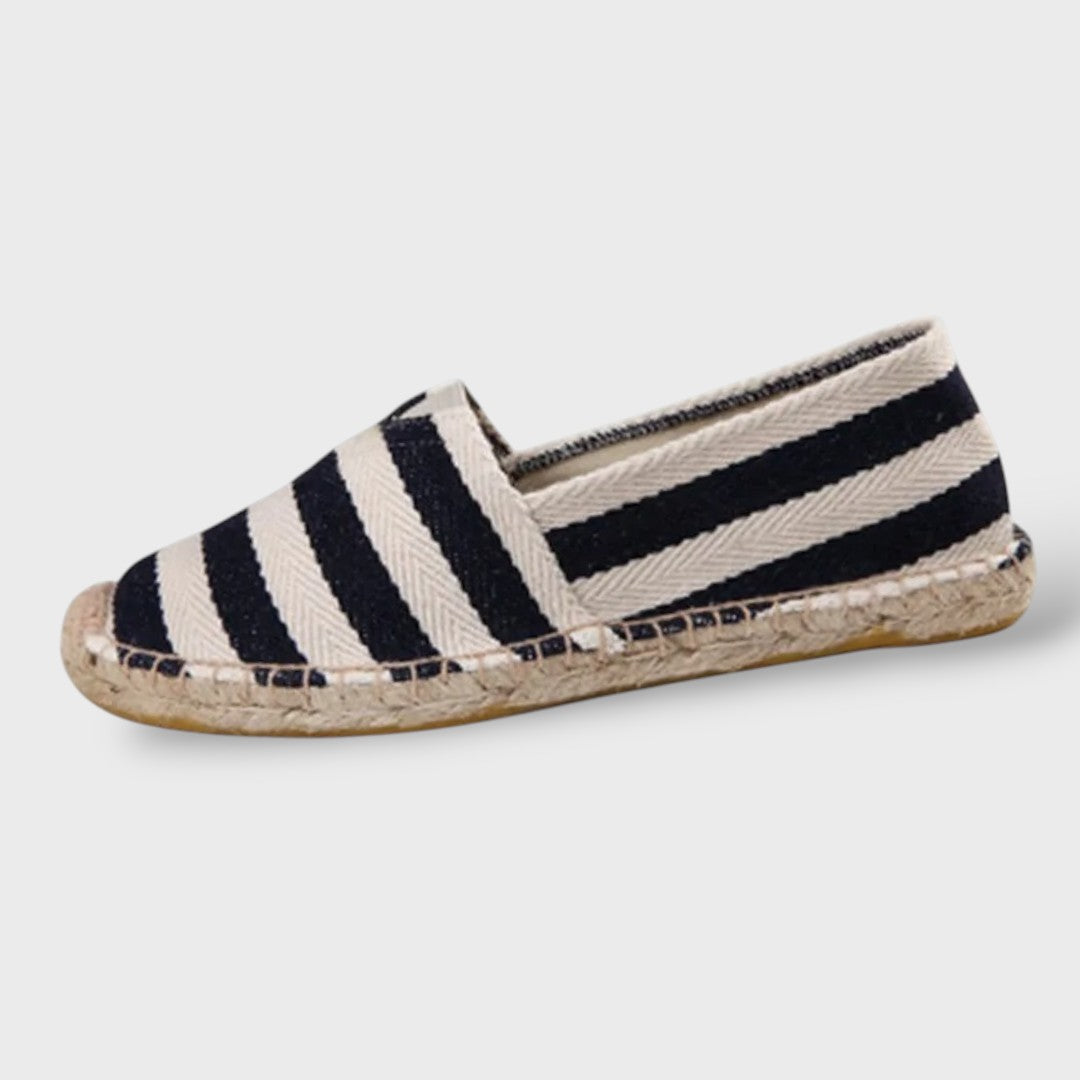 Alpargatas Mujer Lona Rayas Estilo Retro