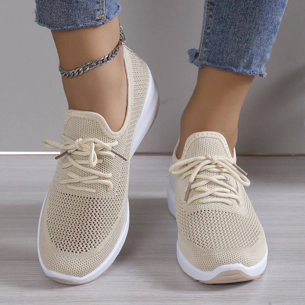 Zapatillas Mujer Plataforma Cuña Malla Transpirable Casual