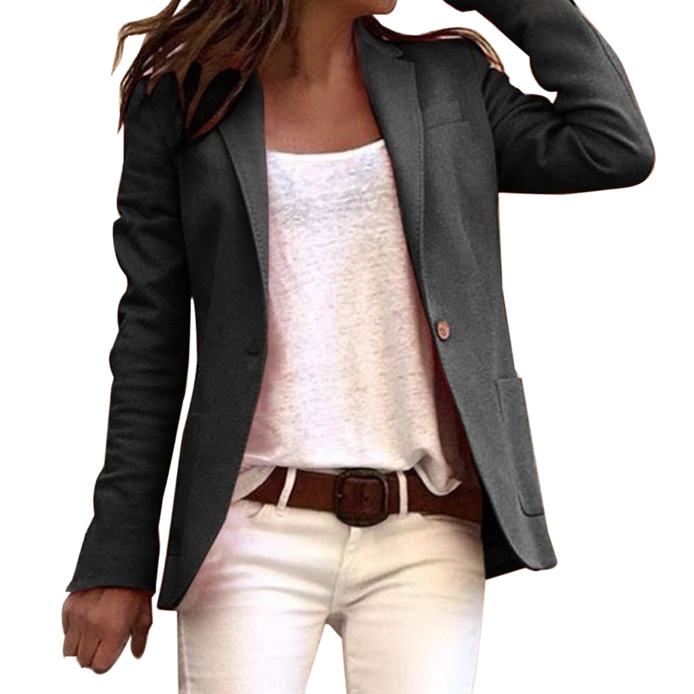 Blazer Mujer Entallado Cierre Un Botón Elegante