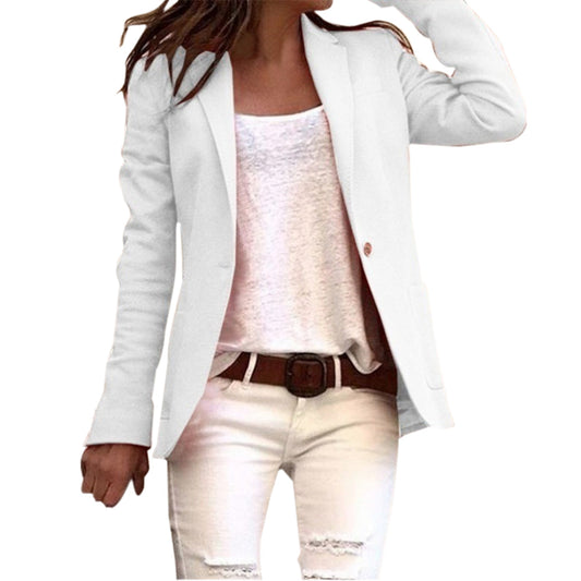 Blazer Mujer Entallado Cierre Un Botón Elegante - Mavetta