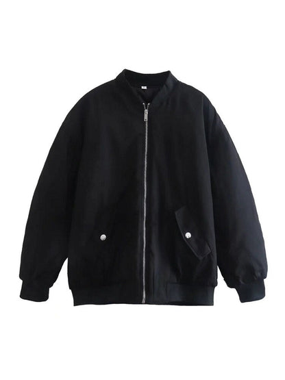 Chaqueta Bomber Mujer Nylon Ajuste Extragrande