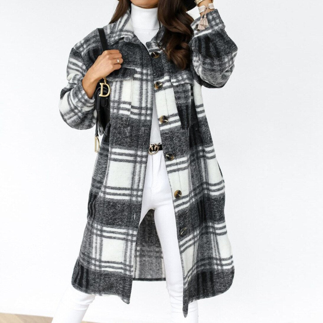 Abrigo Mujer Invierno Comodo Ajuste Clasico