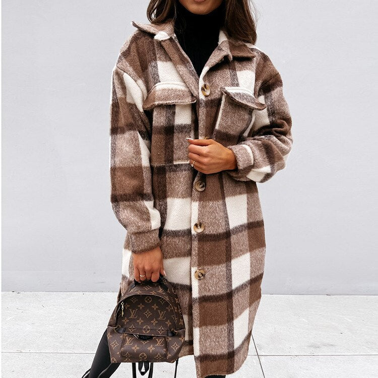 Abrigo Mujer Invierno Comodo Ajuste Clasico
