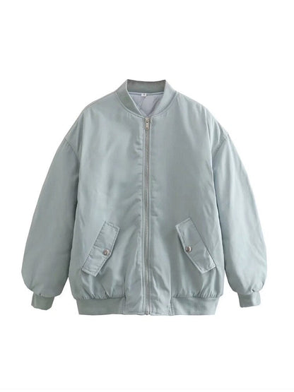 Chaqueta Bomber Mujer Nylon Ajuste Extragrande