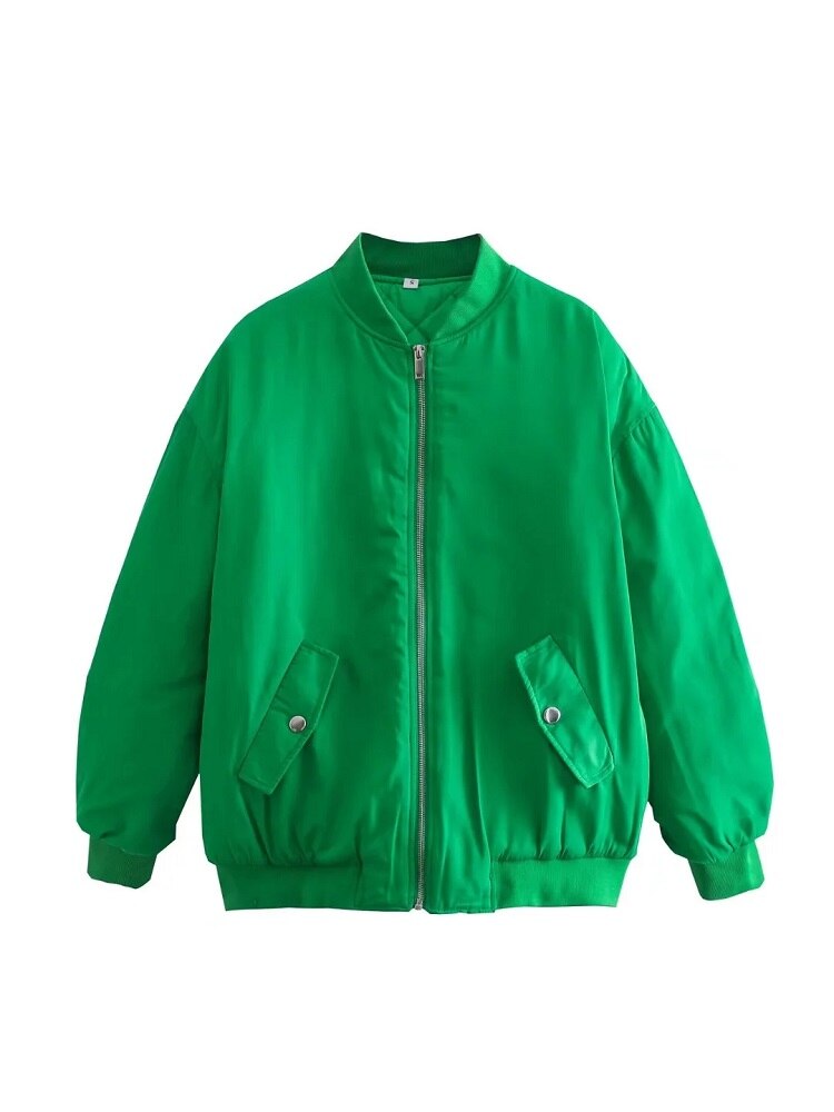 Chaqueta Bomber Mujer Oversize Ajuste Holgado