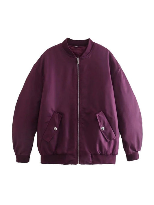 Chaqueta Bomber Mujer Nylon Ajuste Extragrande - Mavetta