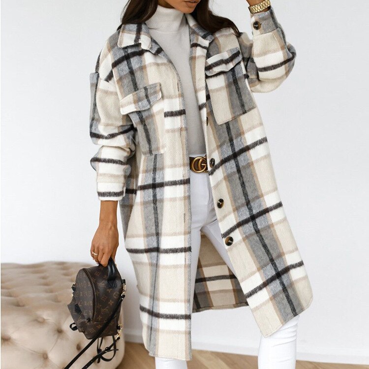 Abrigo Mujer Invierno Comodo Ajuste Clasico