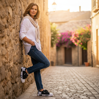 Zapatillas Mujer de Lona Cordones y Puntera Reforzada