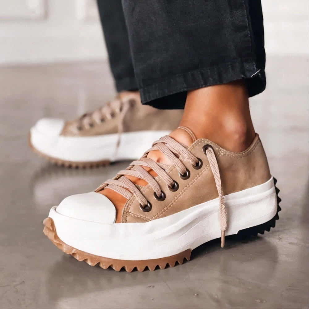 Zapatillas Plataforma Mujer Casual con Cordones