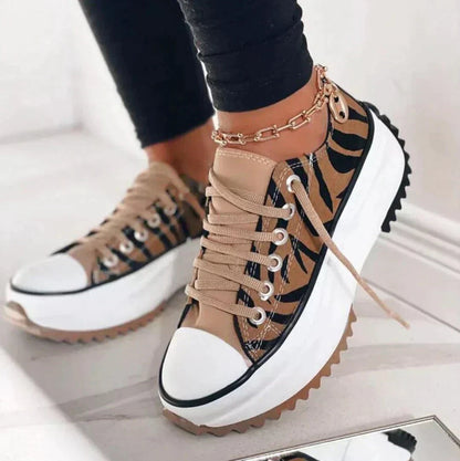 Zapatillas Plataforma Mujer Casual con Cordones