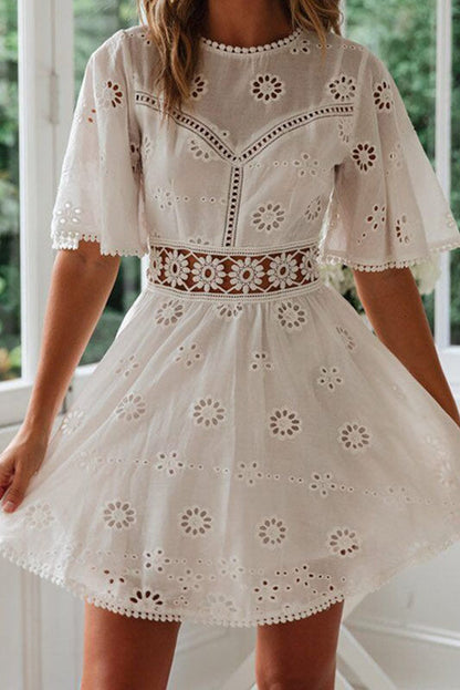 Vestido corto mujer estilo bohemio Ibiza fluido