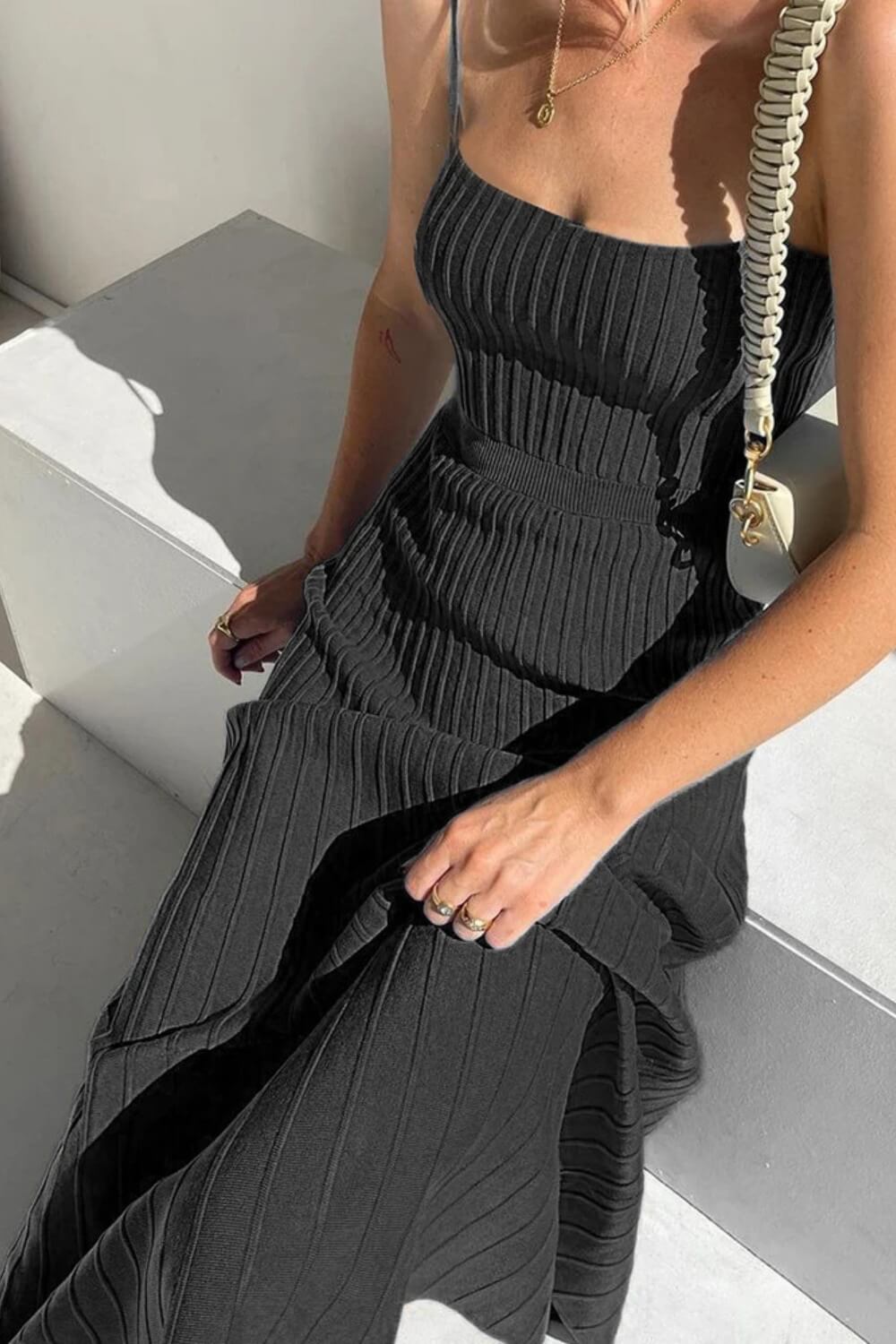 Vestido Midi Mujer Largo Ajuste Marina