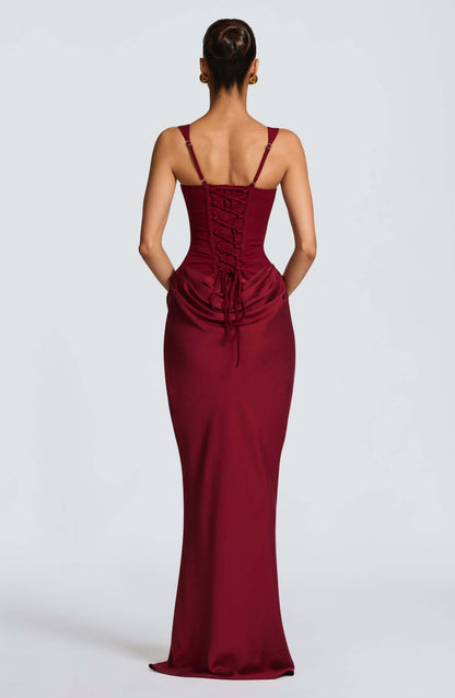 Vestido Largo Mujer Ajustado Tirantes Escote Corazón