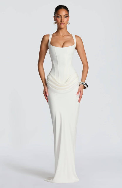 Vestido Largo Mujer Ajustado Tirantes Escote Corazón