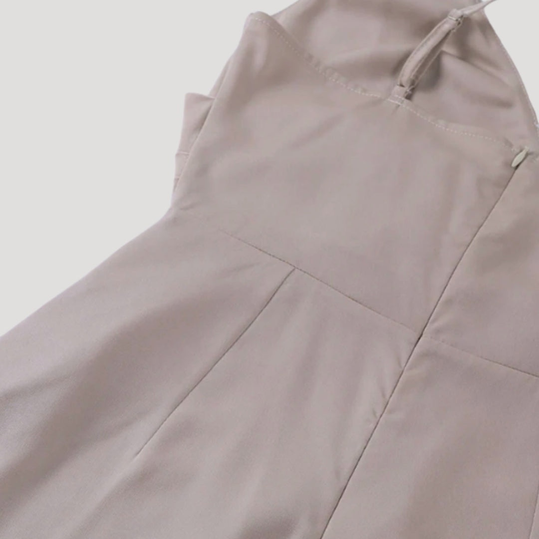 Vestido Largo Mujer de Cóctel Drapeado Tirantes Escote en V
