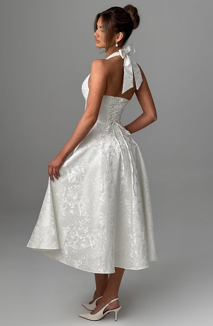 Vestido Largo Mujer de Fiesta Halter Escote Profundo