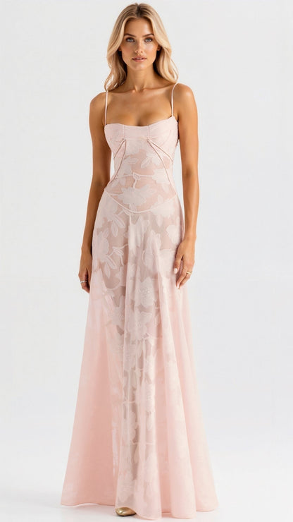 Vestido Largo Mujer Tirantes para Invitada de Boda