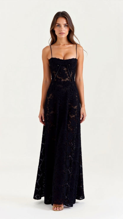 Vestido Largo Mujer Tirantes para Invitada de Boda - Mavetta