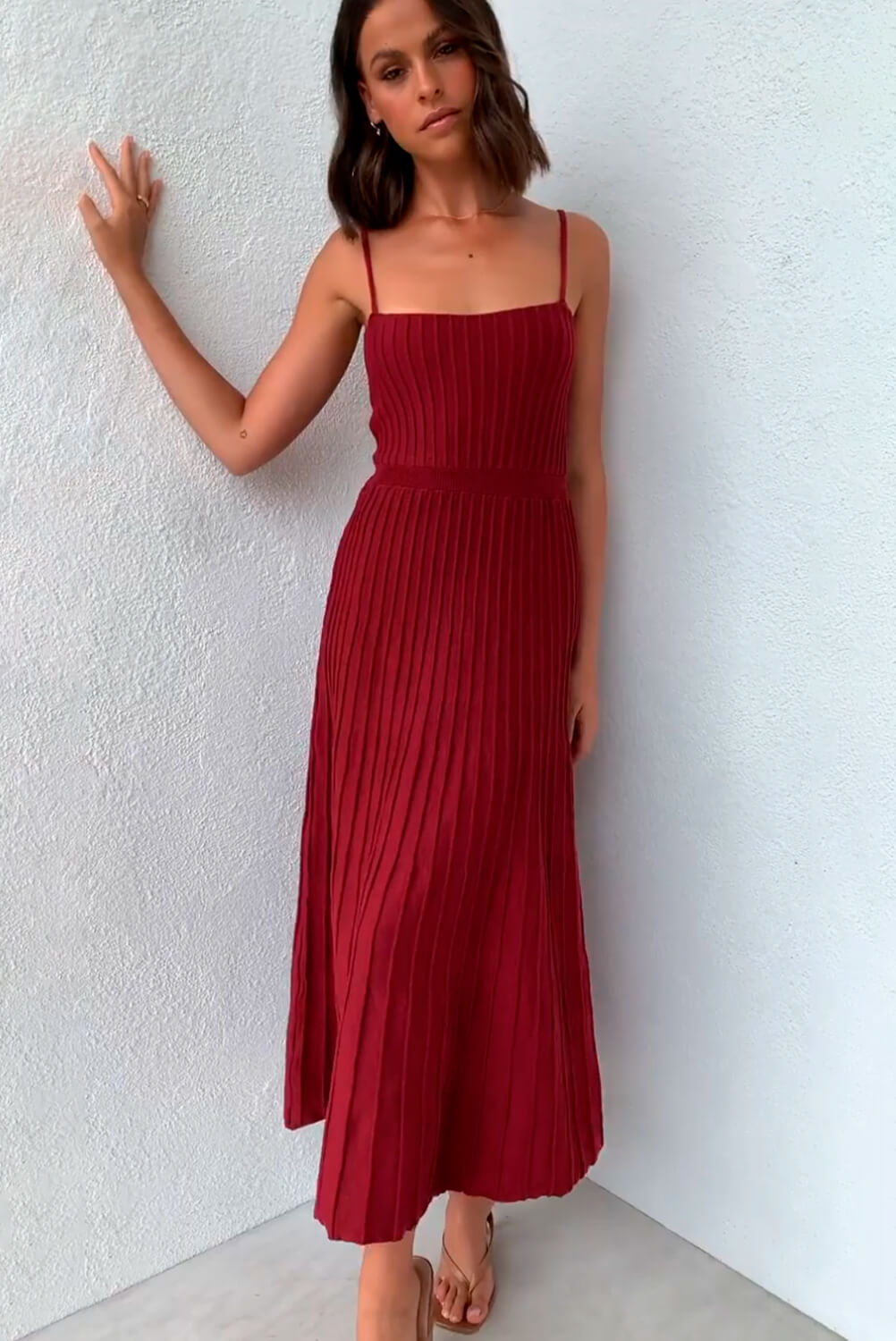 Vestido Midi Mujer Largo Ajuste Marina