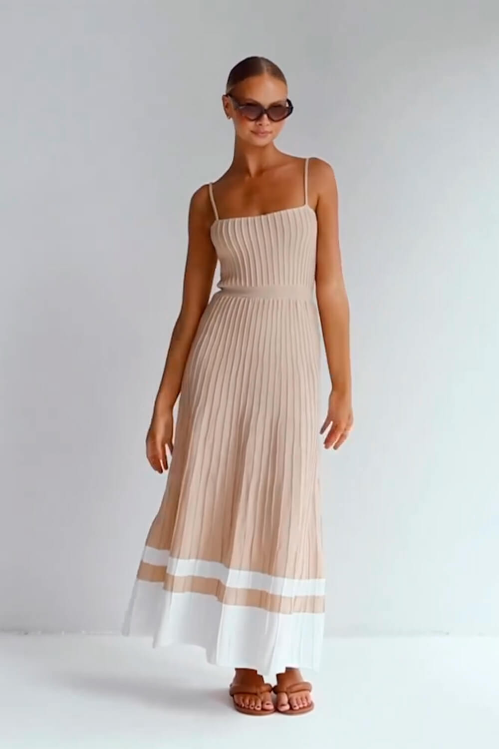 Vestido Midi Mujer Largo Ajuste Marina