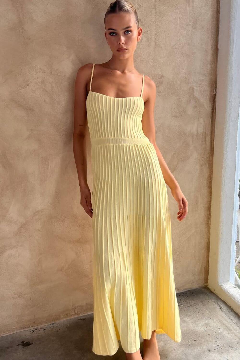 Vestido Midi Mujer Largo Ajuste Marina