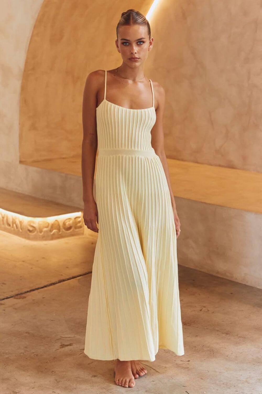 Vestido Midi Mujer Largo Ajuste Marina