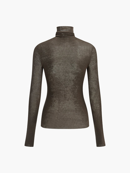 Jersey Mujer de Punto Cuello Alto Manga Larga