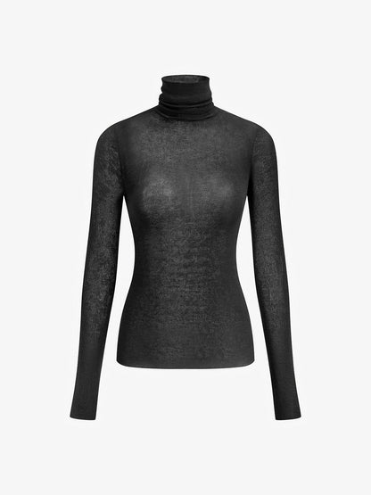 Jersey Mujer de Punto Cuello Alto Manga Larga