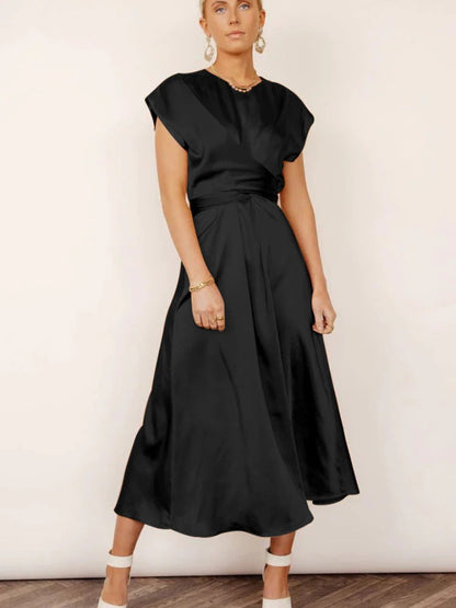 Vestido midi mujer de noche diseño elegante