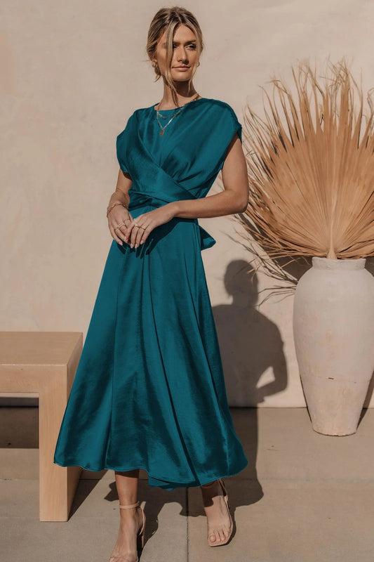 Vestido midi mujer de noche diseño elegante - Mavetta