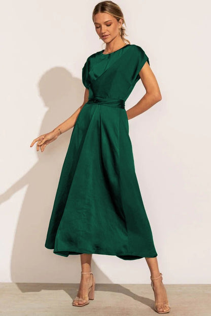 Vestido midi mujer de noche diseño elegante