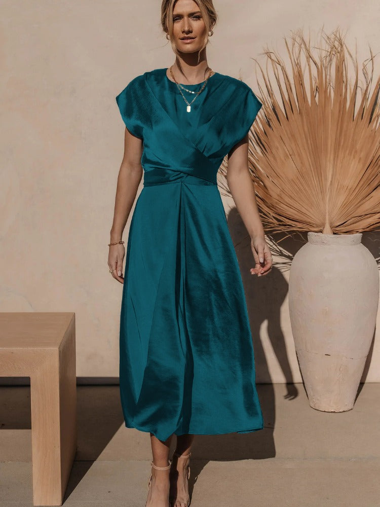Vestido midi mujer de noche diseño elegante