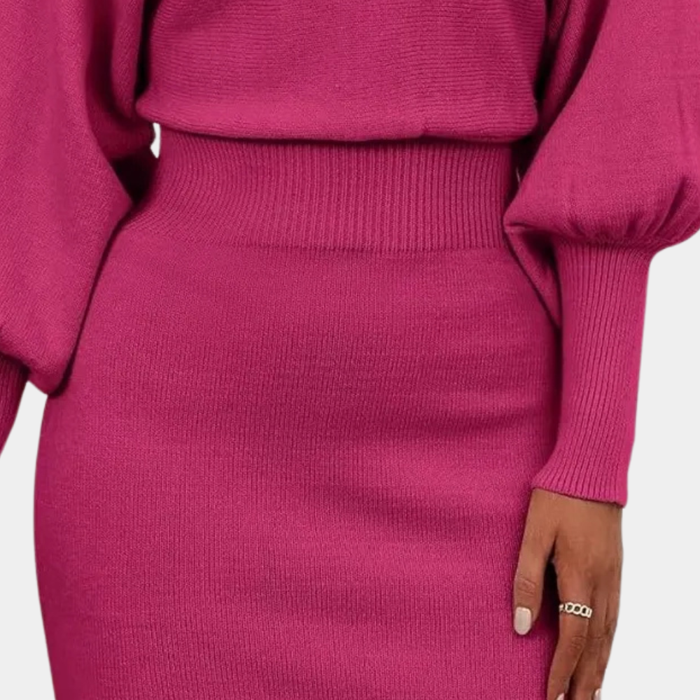 Vestido Mujer Manga Larga Comodo Ajuste Elegante