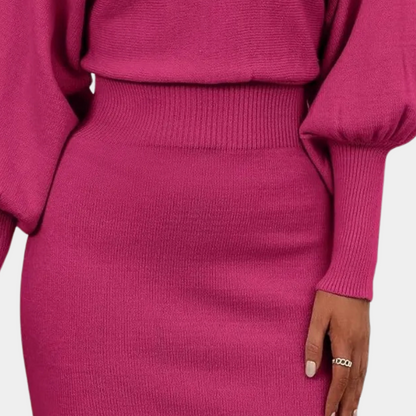 Vestido Mujer Manga Larga Comodo Ajuste Elegante